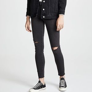 Madewell High Rise Black Sea skinny jeans size 28